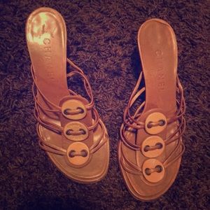 Authentic Chanel leather sandal